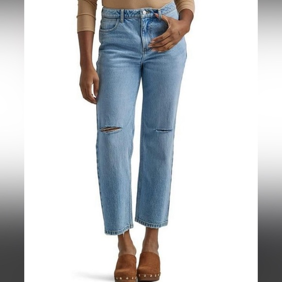 Wrangler Denim - Wrangler High Rise Rodeo Straight Crop Jeans | Vintage Wash | Size 8/29 Cropped